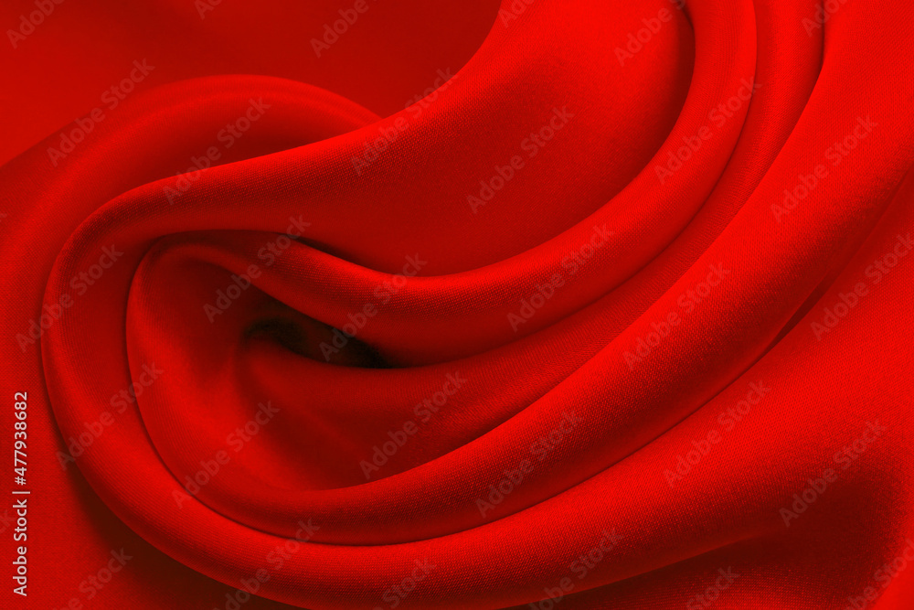 Obraz premium シルクのドレープ 赤