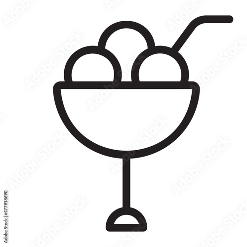 profiterole line icon