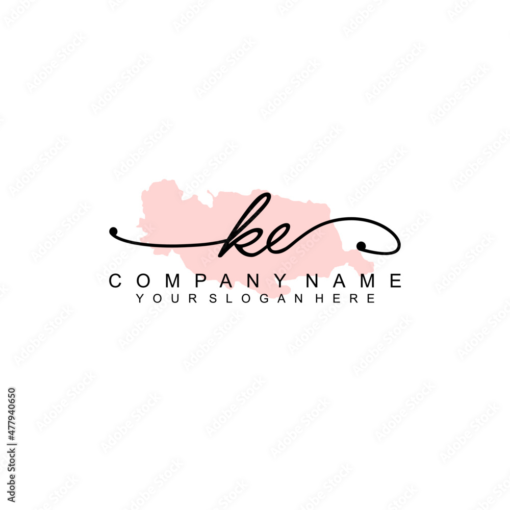 KE initial Signature logo template vector KE initial Signature logo template vector