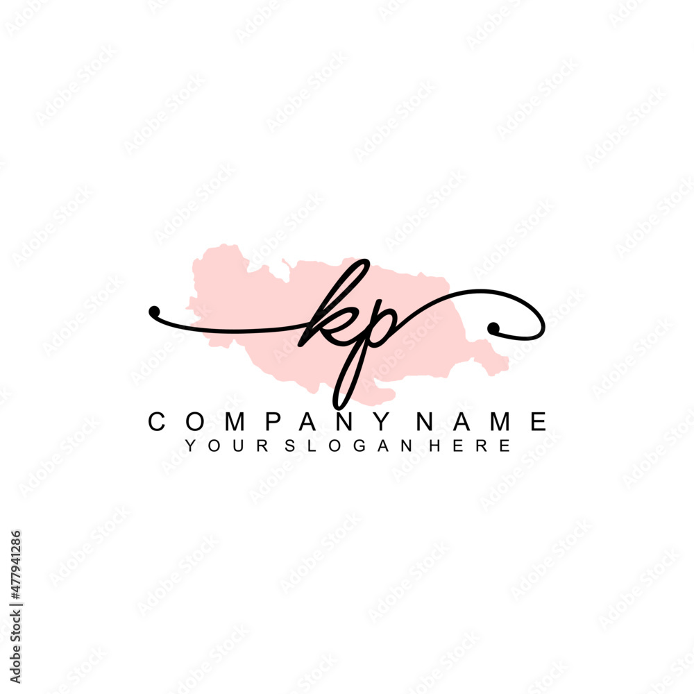 KP initial Signature logo template vector KP initial Signature logo template vector