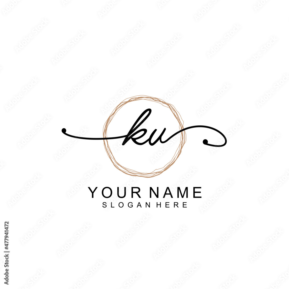 KV initial Signature logo template vector KV initial Signature logo template vector