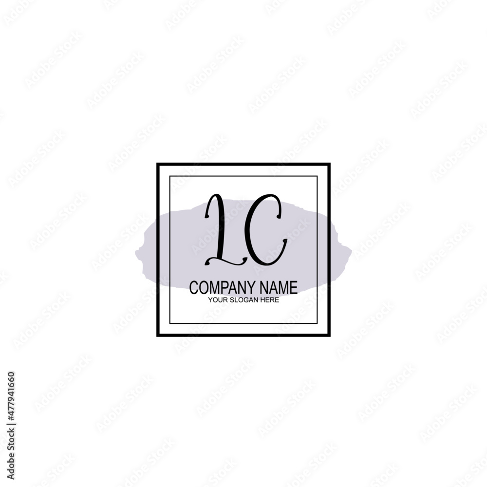 Letter LC minimalist wedding monogram vector Letter LC minimalist wedding monogram vector