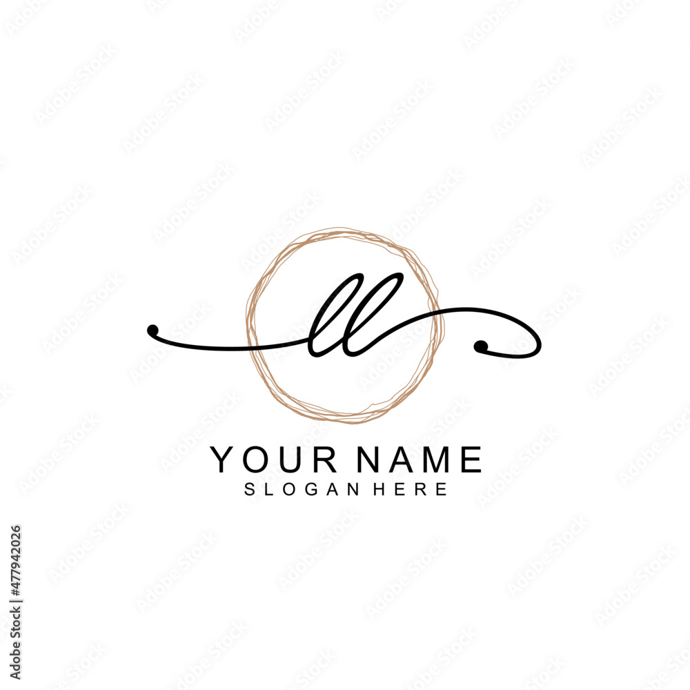 LL initial Signature logo template vector LL initial Signature logo template vector