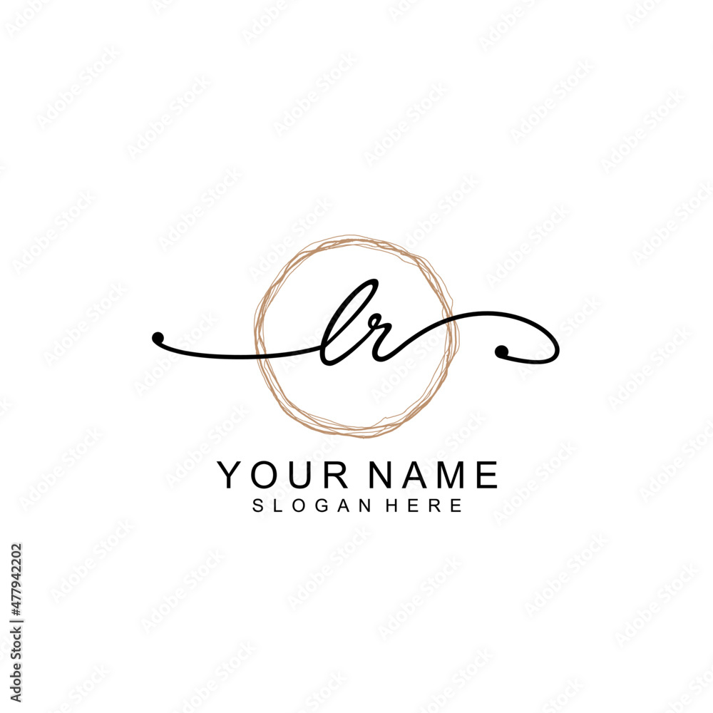 LR initial Signature logo template vector LR initial Signature logo template vector