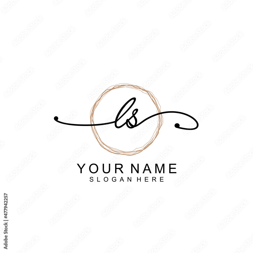 LS initial Signature logo template vector LS initial Signature logo template vector