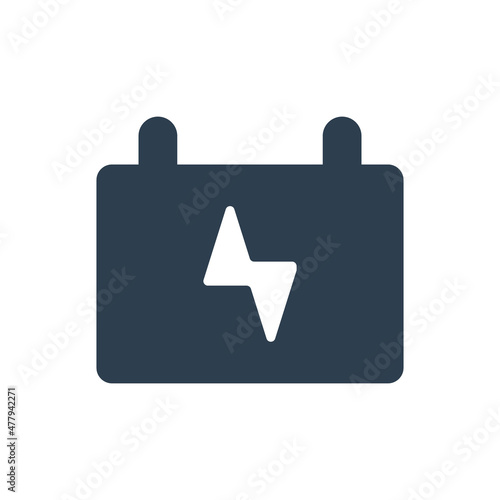 Accumulator battery rechargeable icon