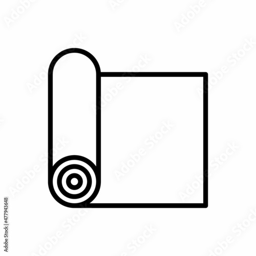 yoga mat icon vector
