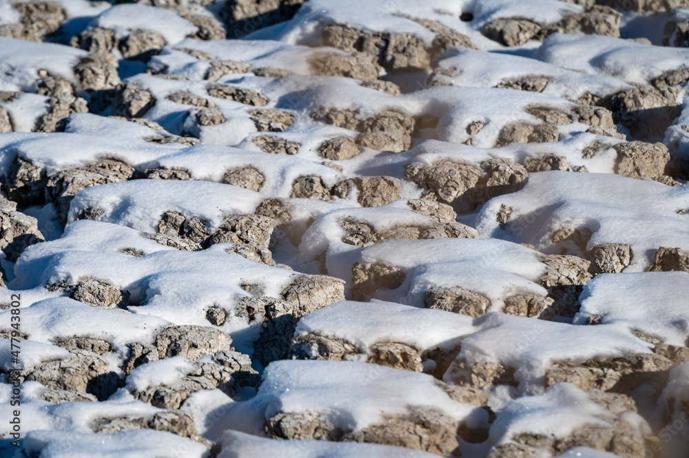 Frozen dry lake bed Frozen dry lake bed