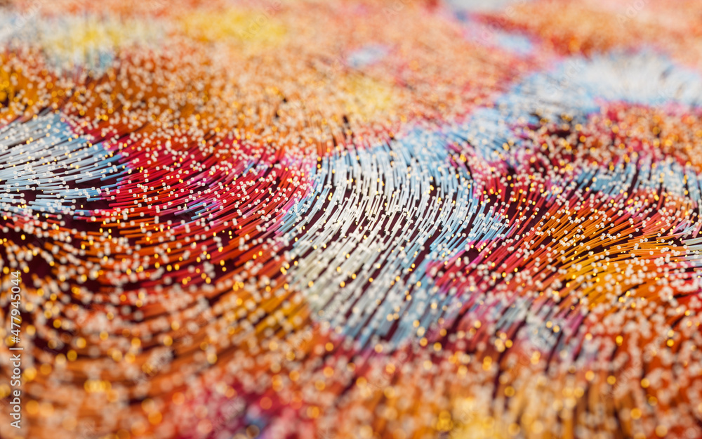 Abstract flowing lines, flowing particles, 3d rendering. Abstract flowing lines, flowing particles, 3d rendering.