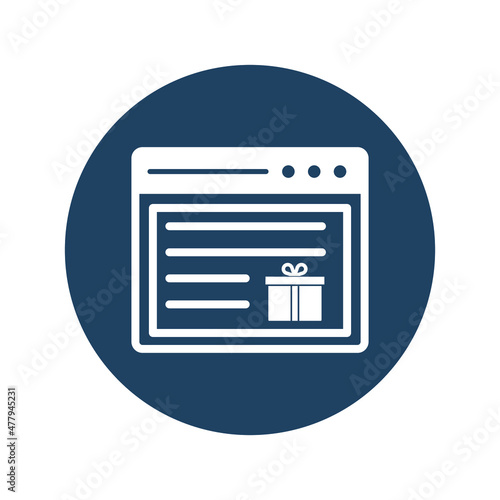 Online Gift Vector icon which is suitable for commercial work and easily modify or edit it