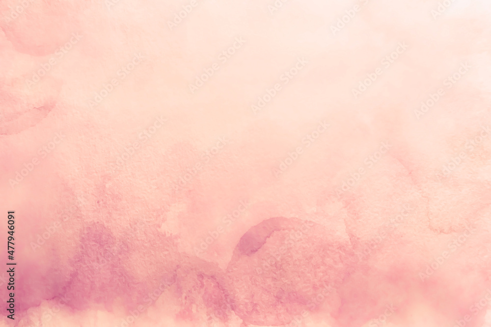 Abstract painted watercolor pastel pink decorative textured background
