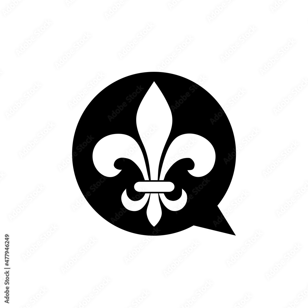 Fleur De Lys icon isolated on white background Fleur De Lys icon isolated on white background