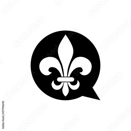 Fleur De Lys icon isolated on white background