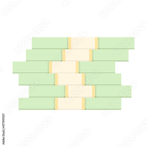 pile of money banknote bundles cartoon vector illustration isolated object