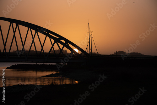 Vilsund broen solopgang  Sun Rice  © Karsten