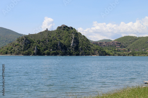 lago del turano e castel di tora photo