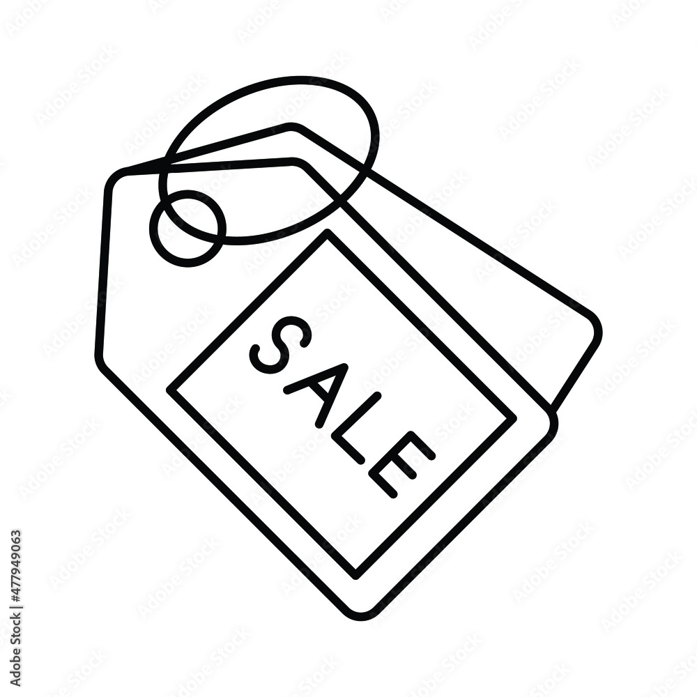 Sale Tag Vector icon which is suitable for commercial work and easily modify or edit it

