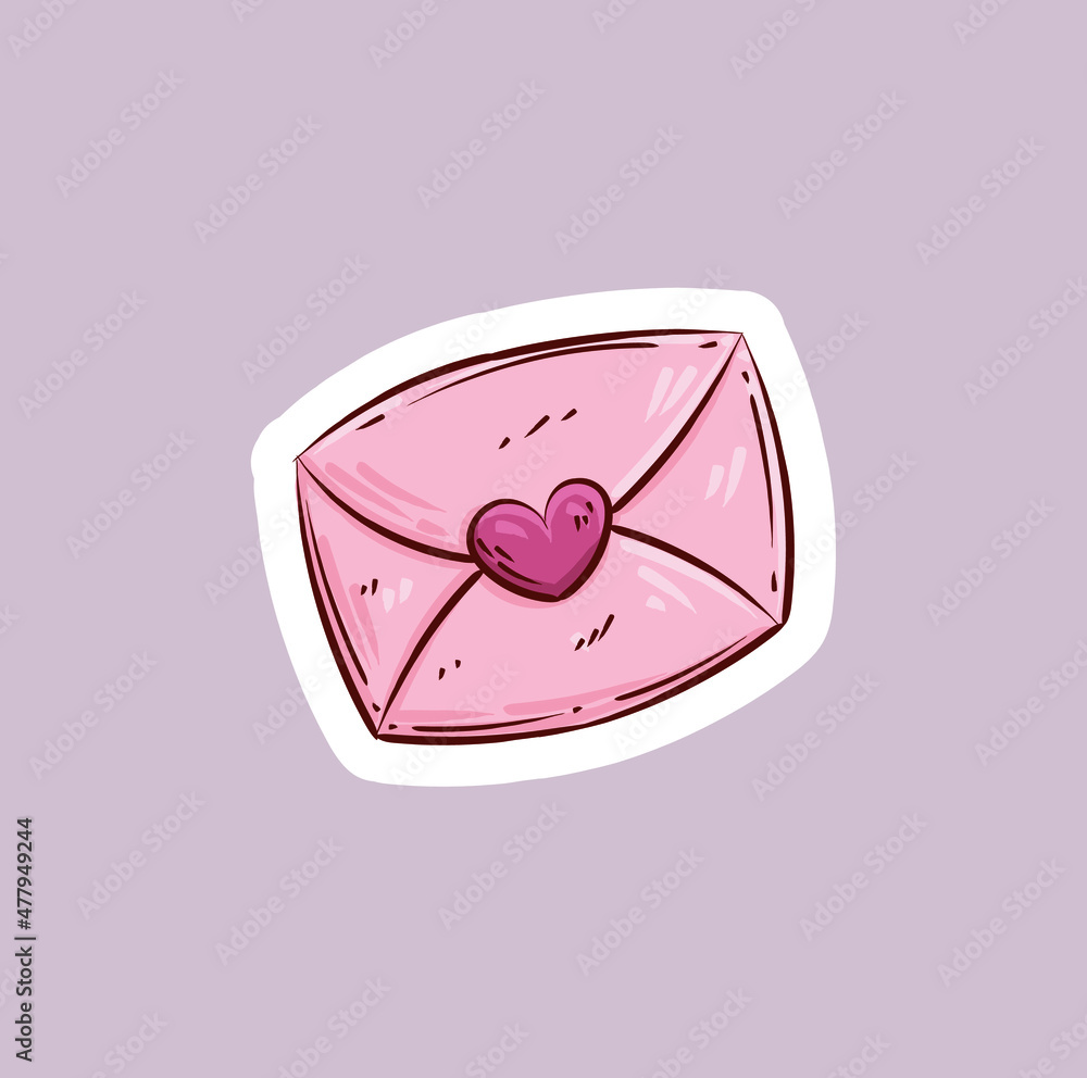 bright beautiful cartoon valentine's day illustration on pink background bright beautiful cartoon valentine's day illustration on pink background