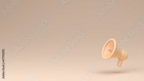 megaphone whit copy space on pink pastel background, Gramophone icon simple 3d render