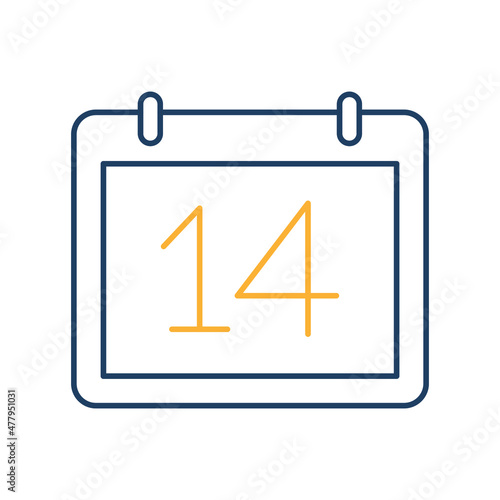 14 february Vector icon which is suitable for commercial work and easily modify or edit it

