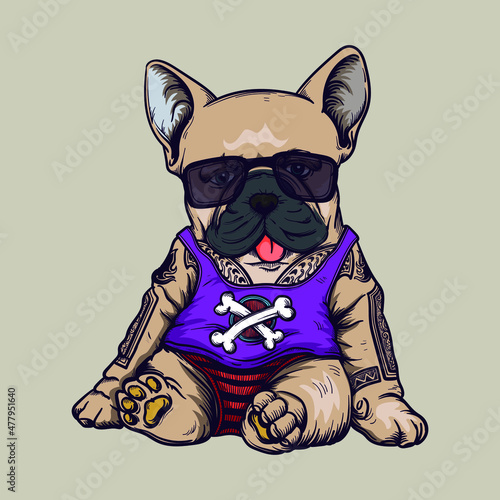 Hand drawn cute Dog cartoon collection