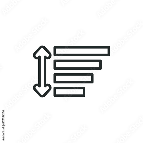 simple vector icon Sorting editable. isolated on white background. 
