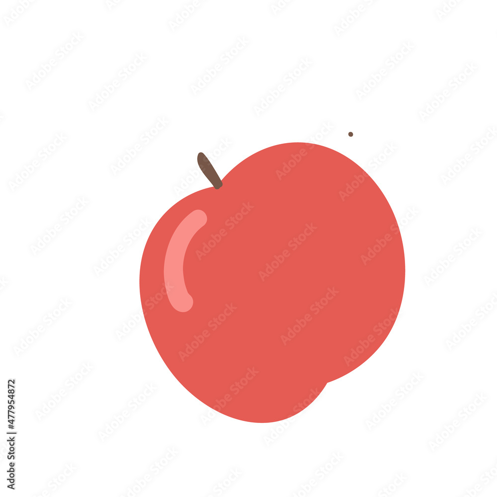 red apple vector illustration simple cartoon style red apple vector illustration simple cartoon style