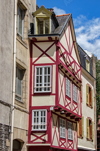 Morlaix. Maisons à colombages dans le centre historique de la ville. Finistère. Bretagne 