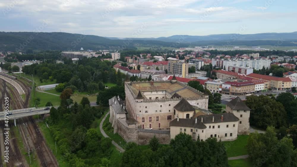 Aerial view of the castle in Zvolen, Slovakia Aerial view of the castle in Zvolen, Slovakia