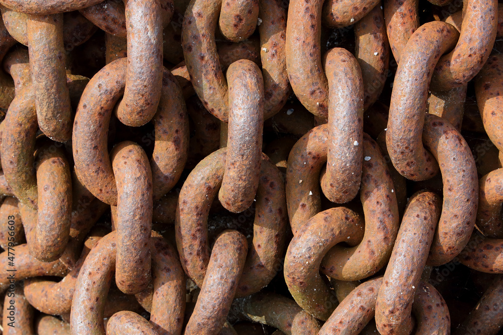 A close-up of old and rusty chains
A close-up of old and rusty chains