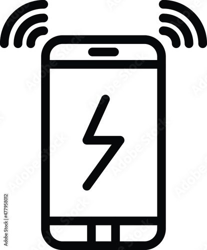 Wireless charging Vector Icon Design Illustration