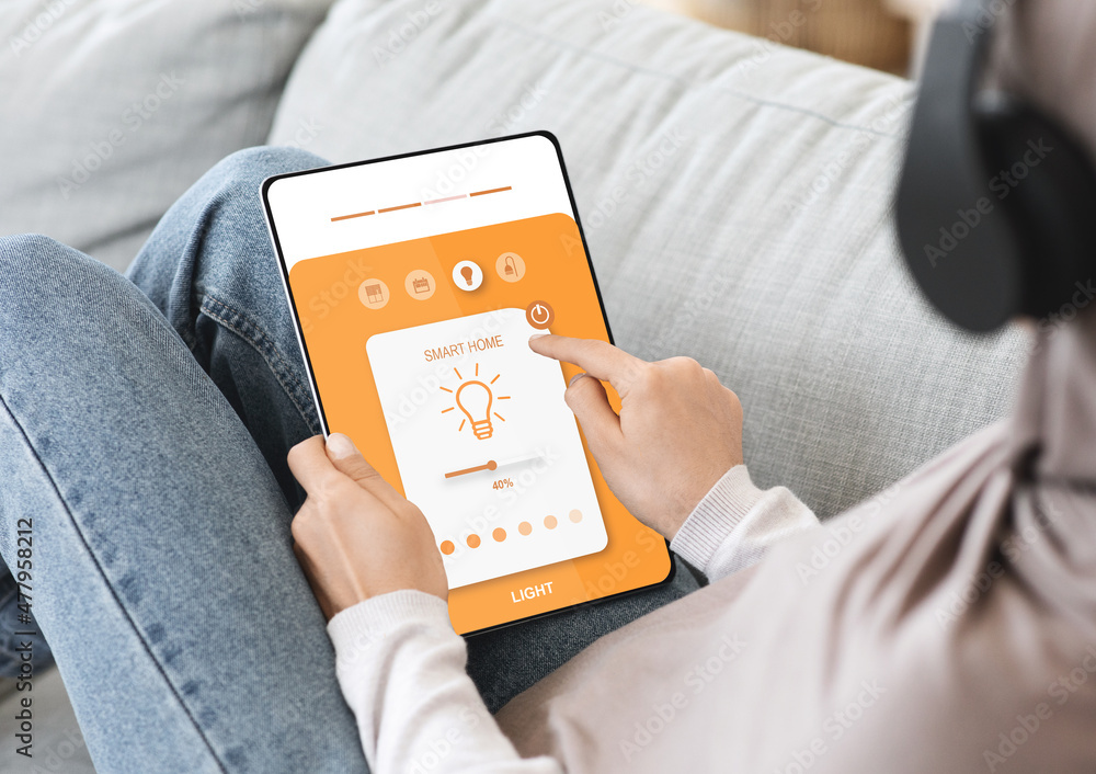 Modern control of comfortable smart home, security, temperature and climate Modern control of comfortable smart home, security, temperature and climate