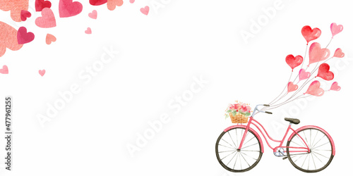 Watercolor card for Valentines Day.