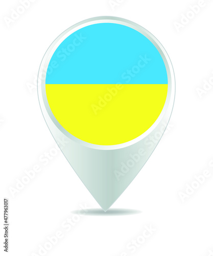 Free Download Location Icon for Ukraine Flag, Vector - GFXLoad