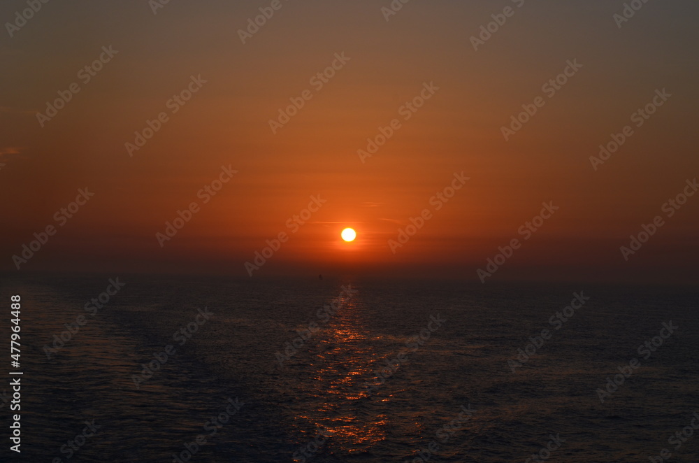 Sunset england france sea