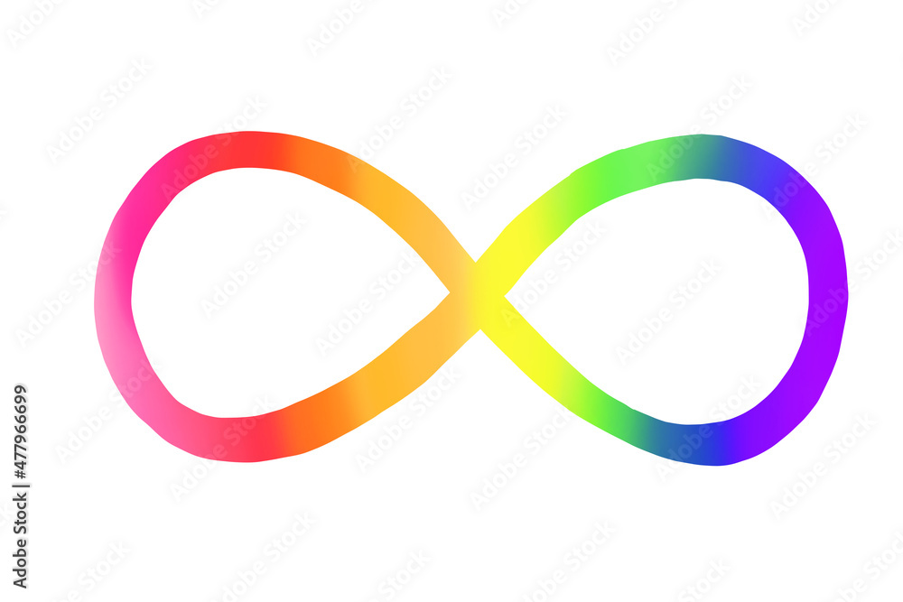 adhd infinite rainbow symbol icon adhd infinite rainbow symbol icon