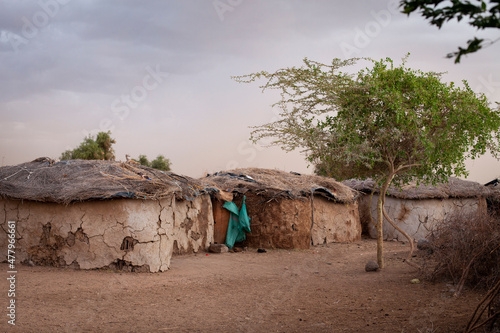 Maasai Village Scene photo