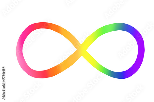 adhd infinite rainbow symbol icon