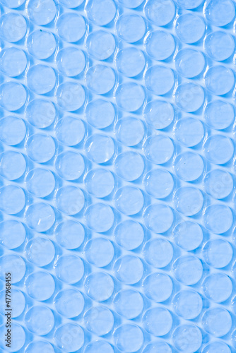 blue air Bubble wrap texture background. 