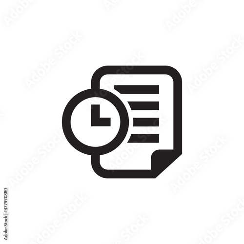 Waiting list icon vector isolated on white background.