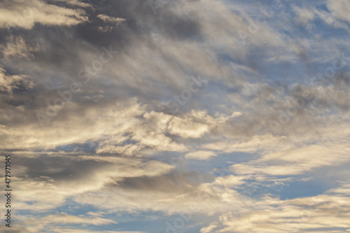 Fototapeta Naklejka Na Ścianę i Meble -  Beautiful Dutch cloud splendor with soft pastel colors