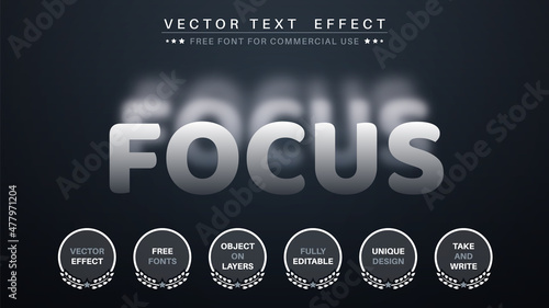 Focus Blur - Editable Text Effect, Font Style