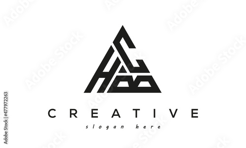 HCB creative tringle letters logo design photo