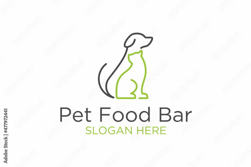 pet food bar design logo. premium vector pet food bar design logo. premium vector