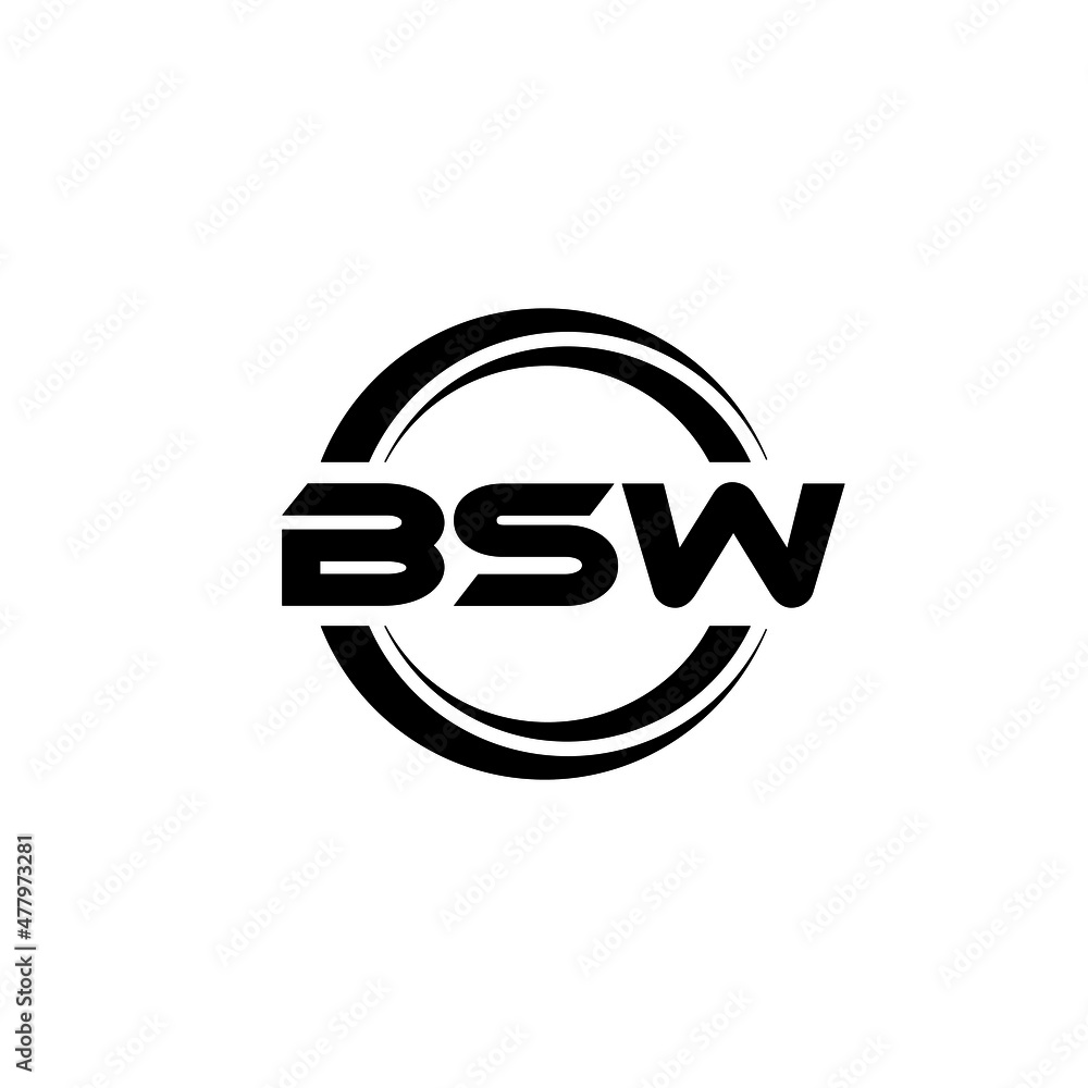 BSW letter logo design with white background in illustrator, vector logo modern alphabet font overlap style. calligraphy designs for logo, Poster, Invitation, etc. BSW letter logo design with white background in illustrator, vector logo modern alphabet font overlap style. calligraphy designs for logo, Poster, Invitation, etc.