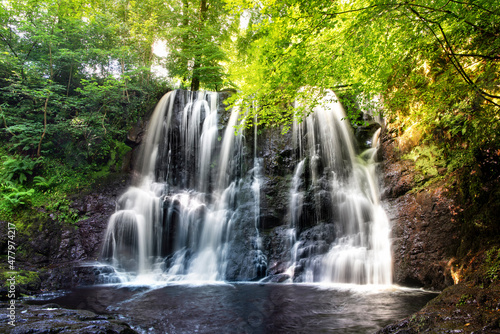 Ess-Na-Crub waterfall in Glenariff Forest Park, Northern Ireland