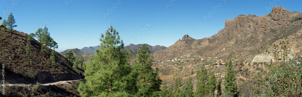 Mirador Degollada De La Cruz Grande, Gran Canaria, Spanien Mirador Degollada De La Cruz Grande, Gran Canaria, Spanien