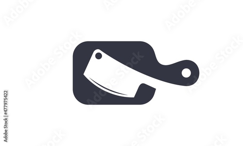 illustration vector graphic of knife and cutting board. perfect for product, film, video, etc.