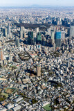 東京都港区南麻布上空から六本木一丁目方向を空撮