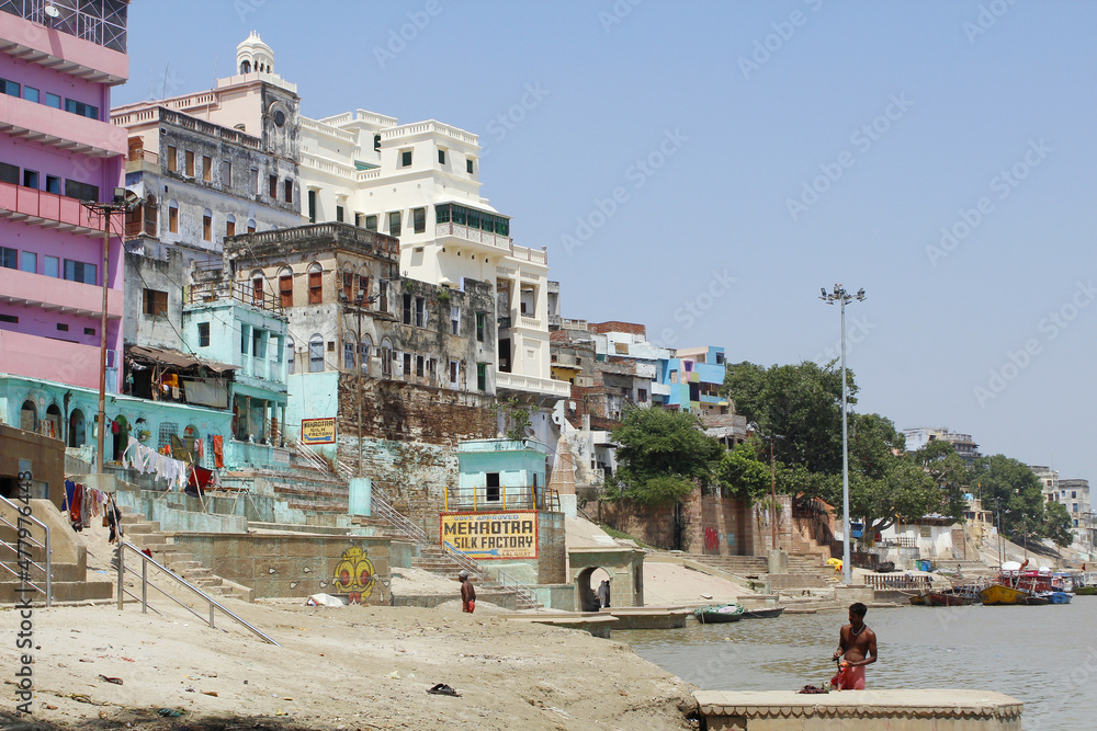 Obraz premium View of Lal ghat, Varanasi, India